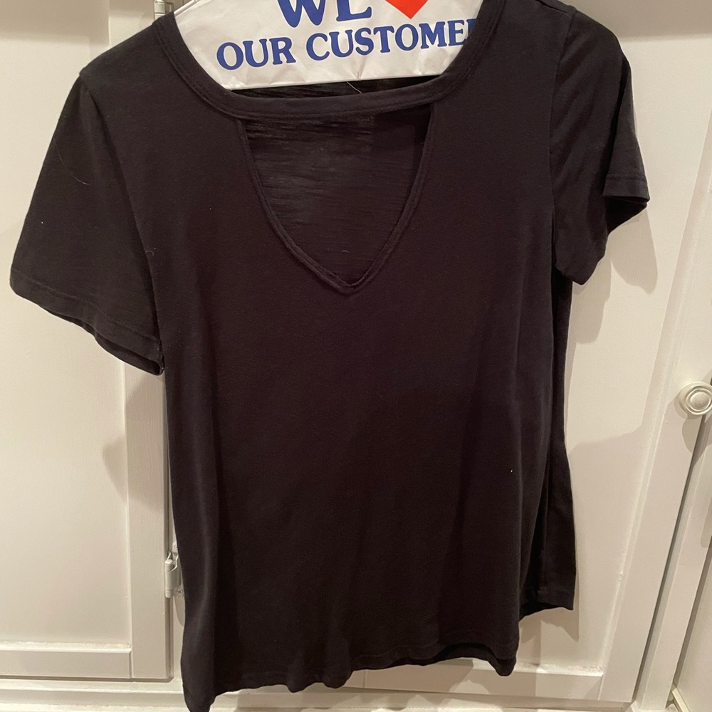 Cute black cut out top.